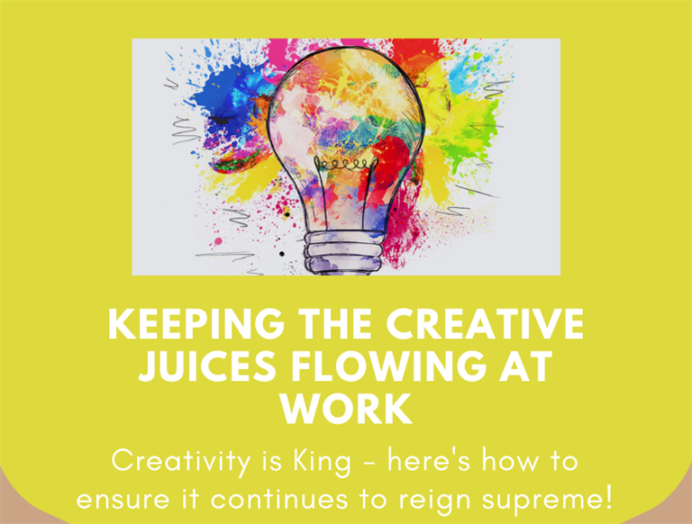 How to keep creativity flowing in the office