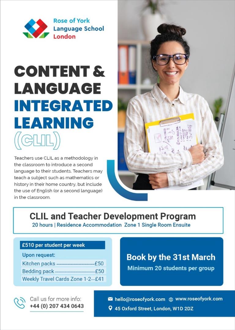 Enhance Language Proficiency and Academic Knowledge with CLIL Courses at Rose of York Language School