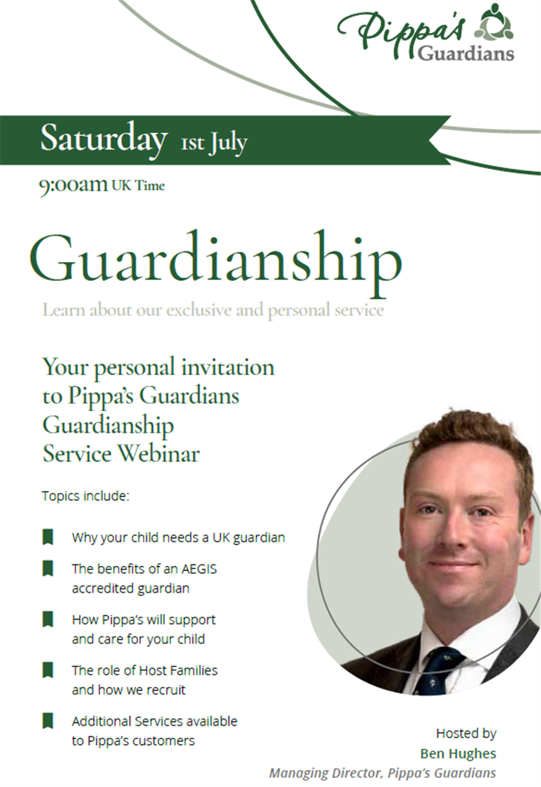 Pippa's Guardians - Guardianship Services Webinars on Saturday 1st July
